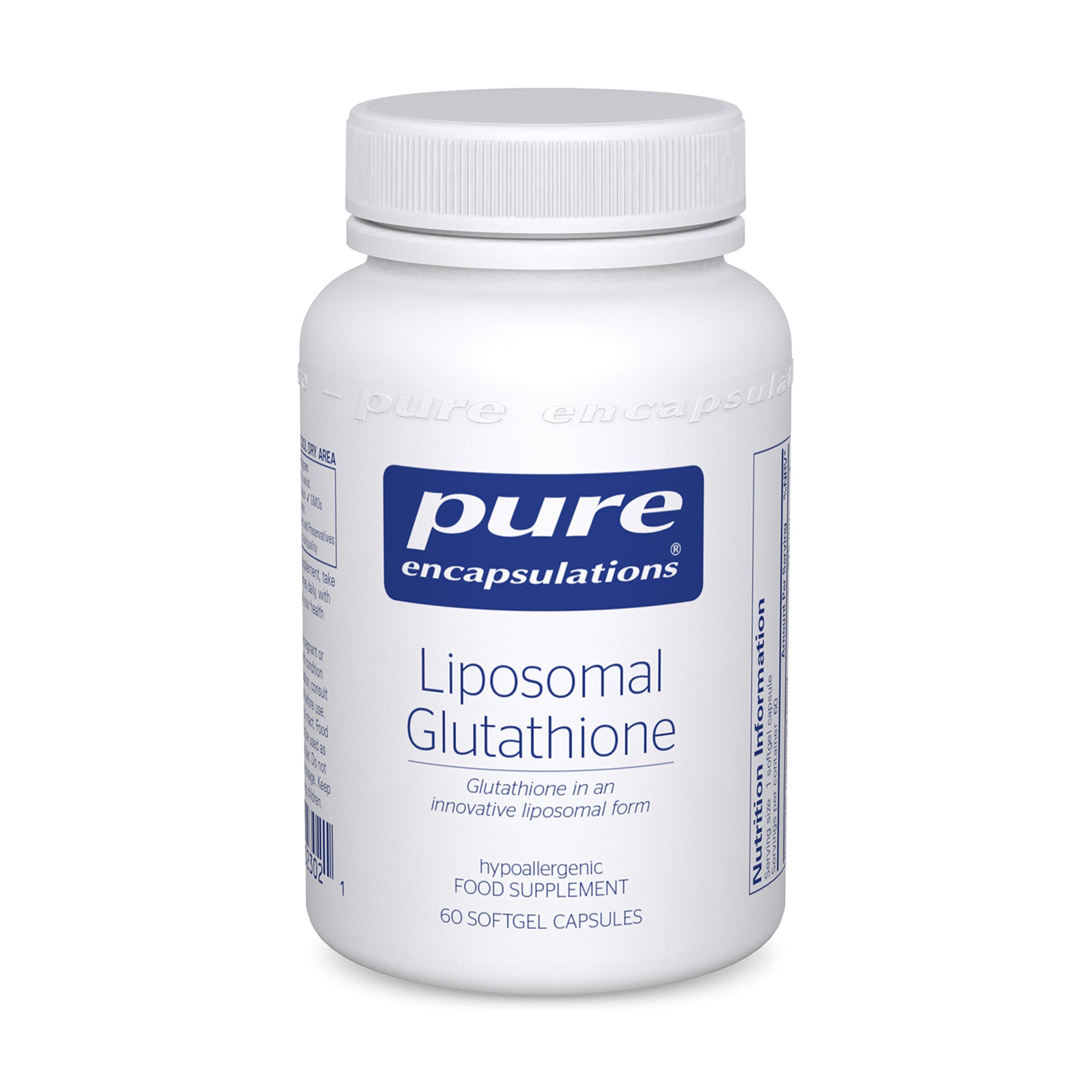 Pure Encapsulations Liposomal Glutathione 60 softgels | Planet Organic Pure Encapsulations Liposomal Glutathione 60 softgels | Planet Organic