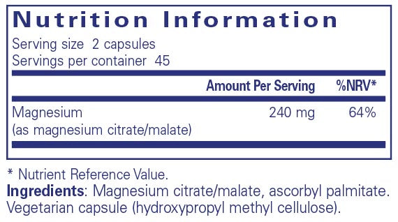 Pure Encapsulations Magnesium (citrate/malate) 90