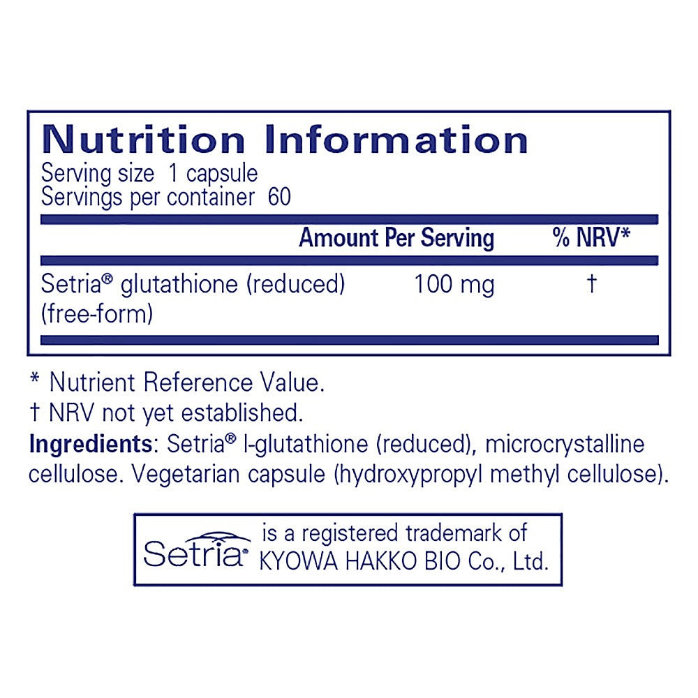 Pure Encapsulations Reduced Glutathione 60 | Planet Organic Pure Encapsulations Reduced Glutathione 60 | Planet Organic
