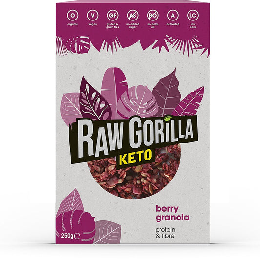 Raw Gorilla Keto Friendly Granola Berry 250g