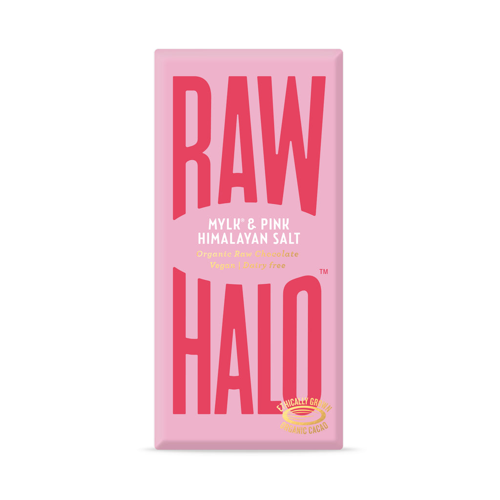Raw Halo Mylk & Pink Himalayan Salt Raw Chocolate Bar 70g