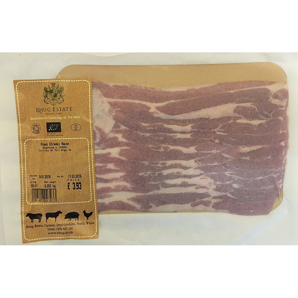 Rhug Unsmoked Streaky Bacon 8 slices