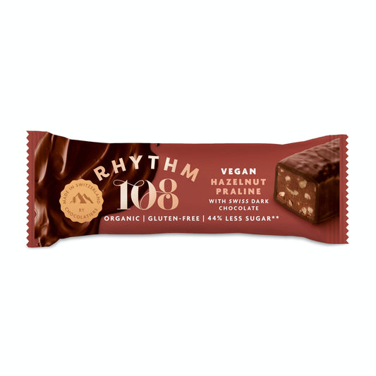 Rhythm 108 Swiss Chocolate Bar: Hazelnut Praline 33g