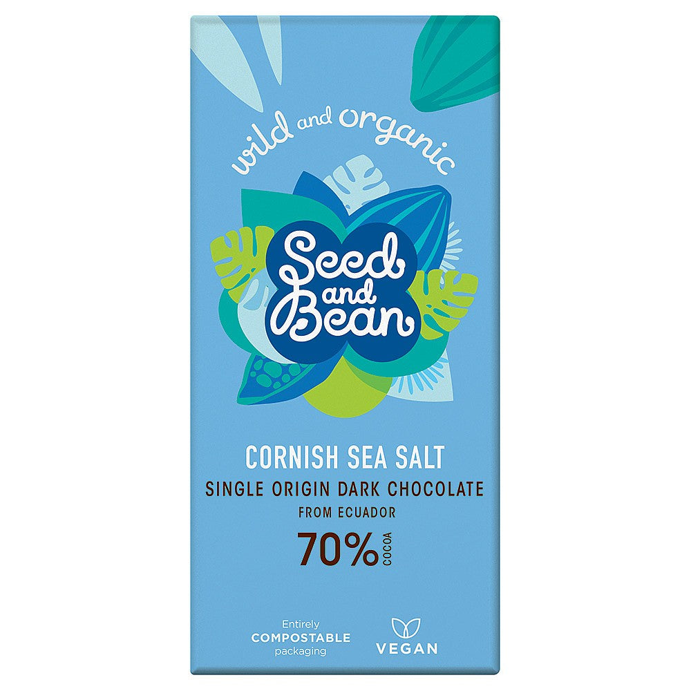 Seed & Bean 70% Cornish Sea Salt Bar 85g