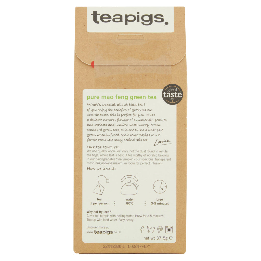 Teapigs Mao Feng Green Tea 15 Bags