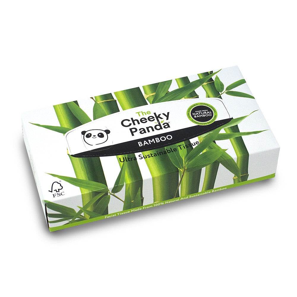 The Cheeky Panda 100% Bamboo Facial Tissue Flat Box 80 Tissues
