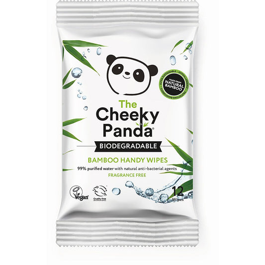 The Cheeky Panda Biodegradable Bamboo Handy Wipes 12wipes