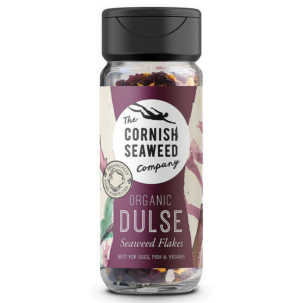 The Cornish Seaweed Co Dulse Flakes in jar 20g