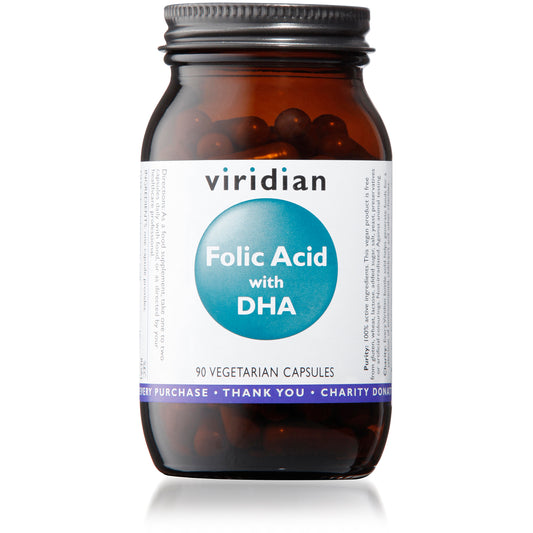 Viridian Folic acid with DHA 90 caps