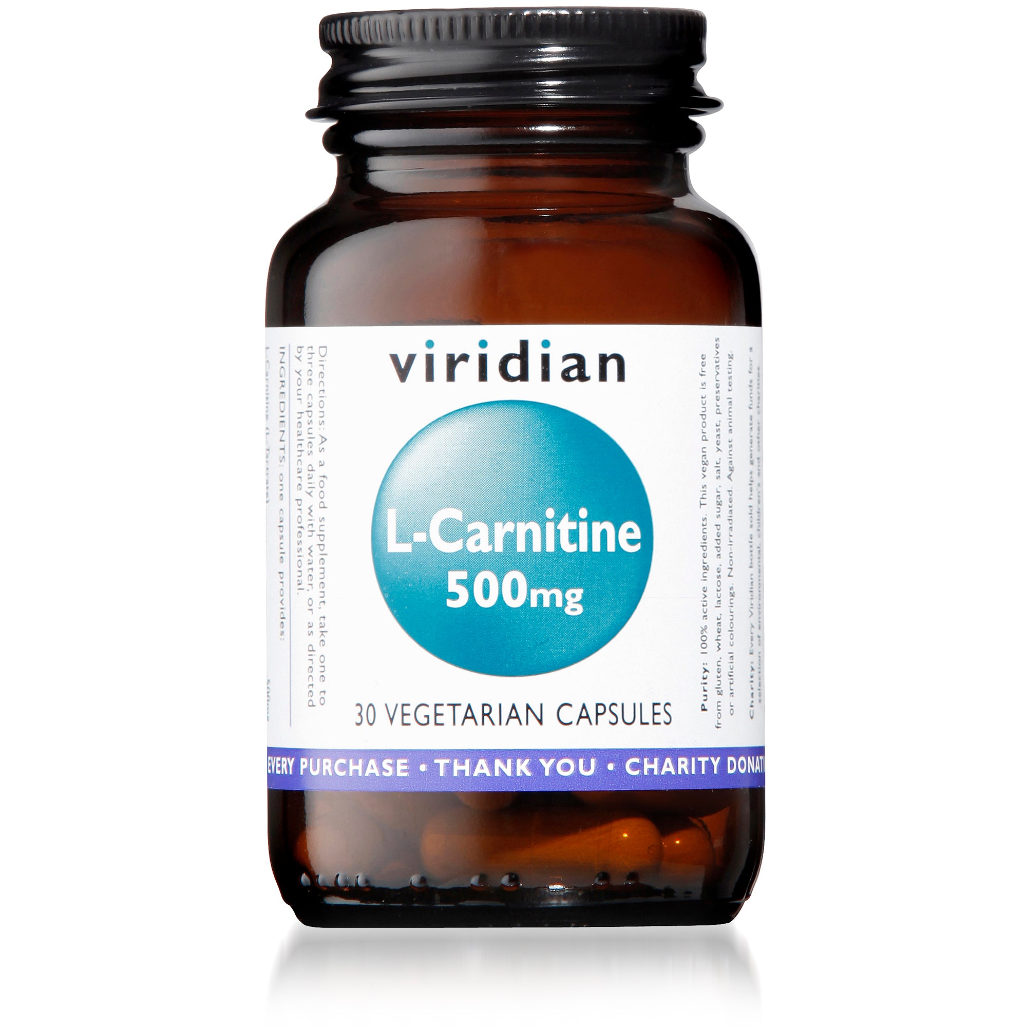 Viridian L-Carnitine 500mg Veg Caps 30 caps | Planet Organic Viridian L-Carnitine 500mg Veg Caps 30 caps | Planet Organic