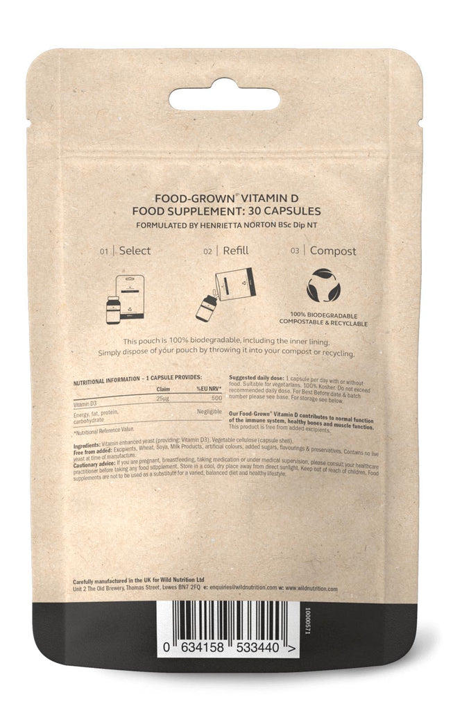 Wild Nutrition Vitamin D Refill 30 caps
