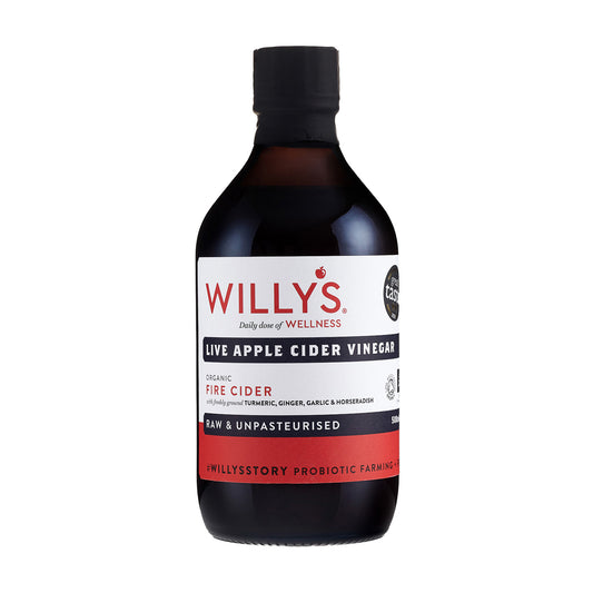 Willy's Fire Cider Apple Cider Vinegar with Turmeric, Ginger, Garlic & Horseradish 500ml