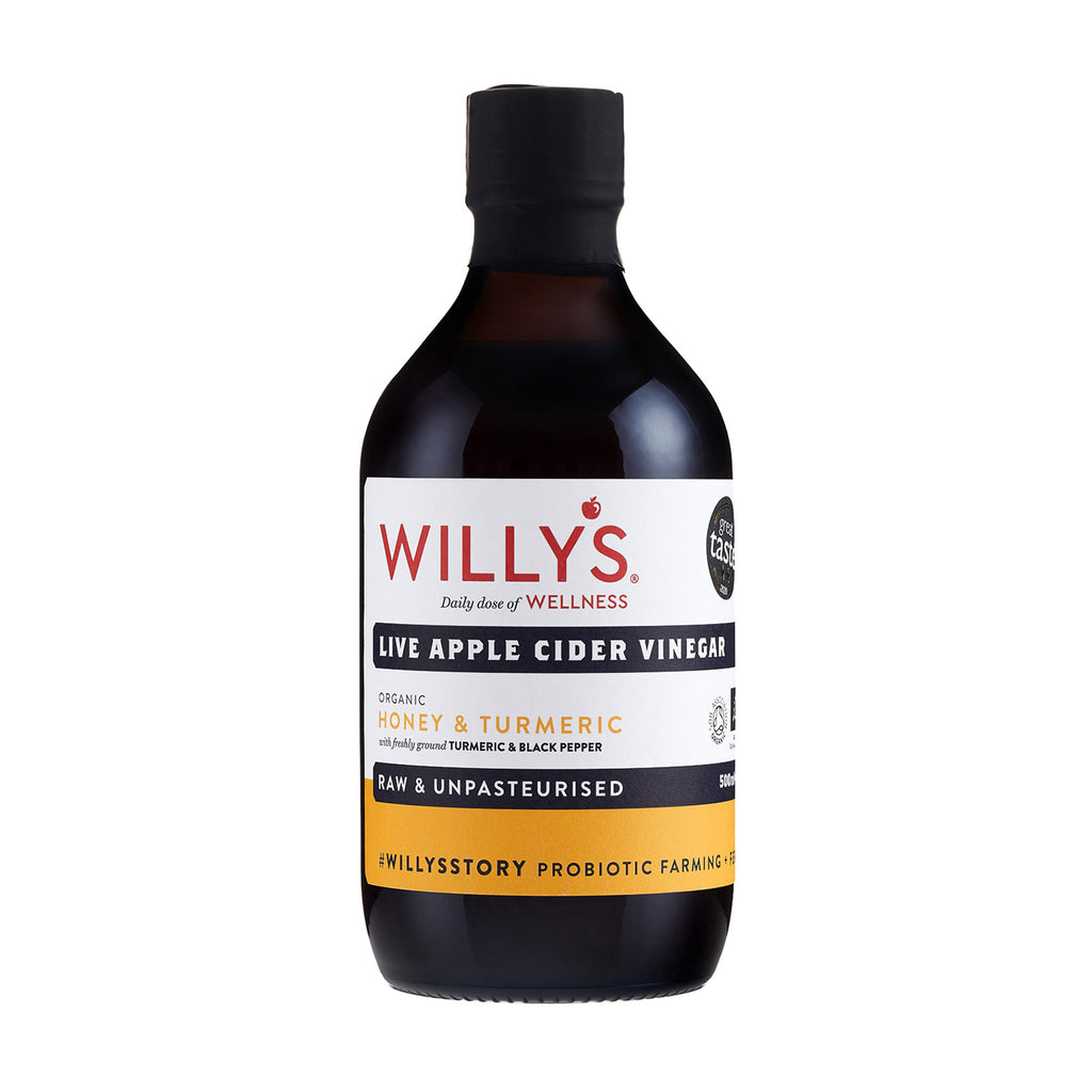 Willy's Honey & Turmeric Apple Cider Vinegar with Black Pepper 500ml